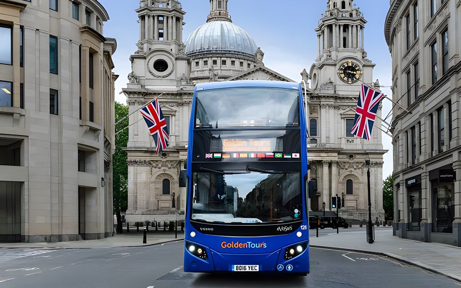 Golden Tours: London Hop-on Hop-off Bus Tour with Optional Thames River Cruise — landscape