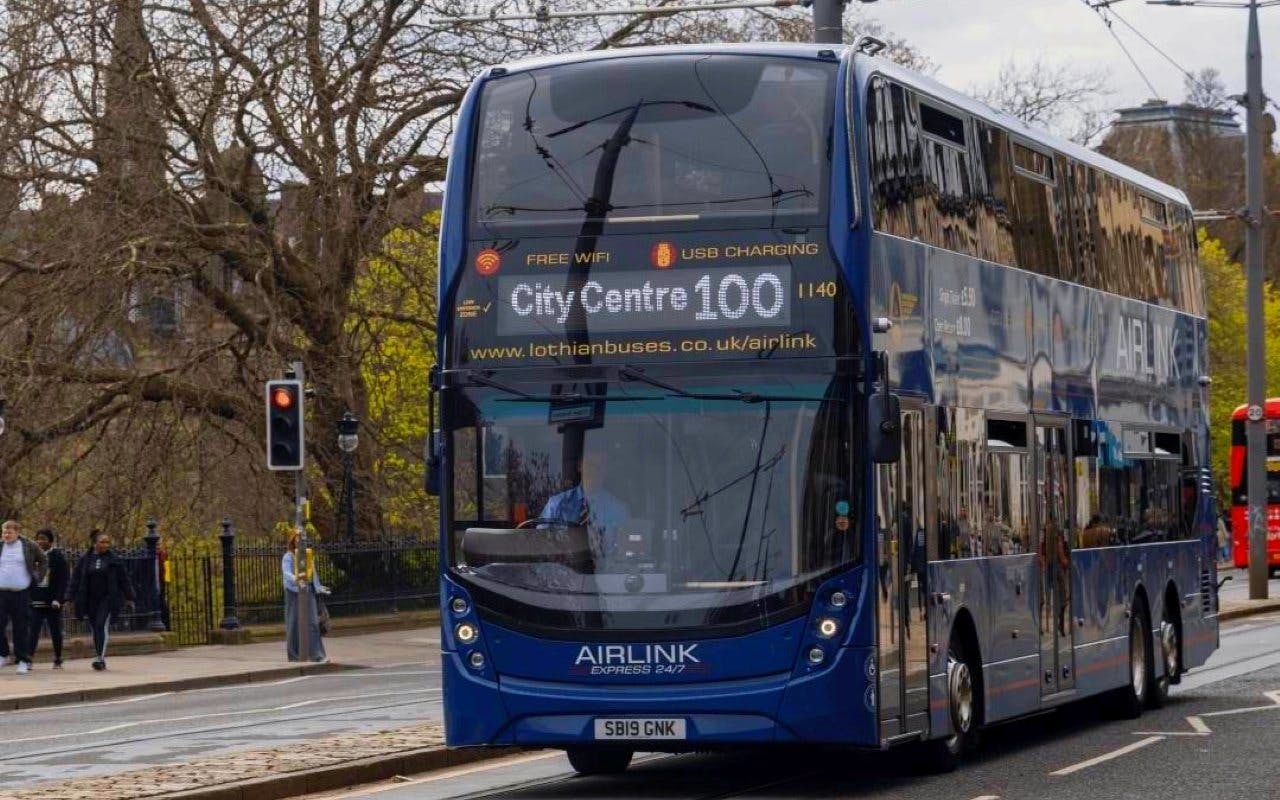 Airlink 100: One-Way/Same-Day Round-trip Bus Transfers Between Edinburgh Airport & Waverly Bridge Station