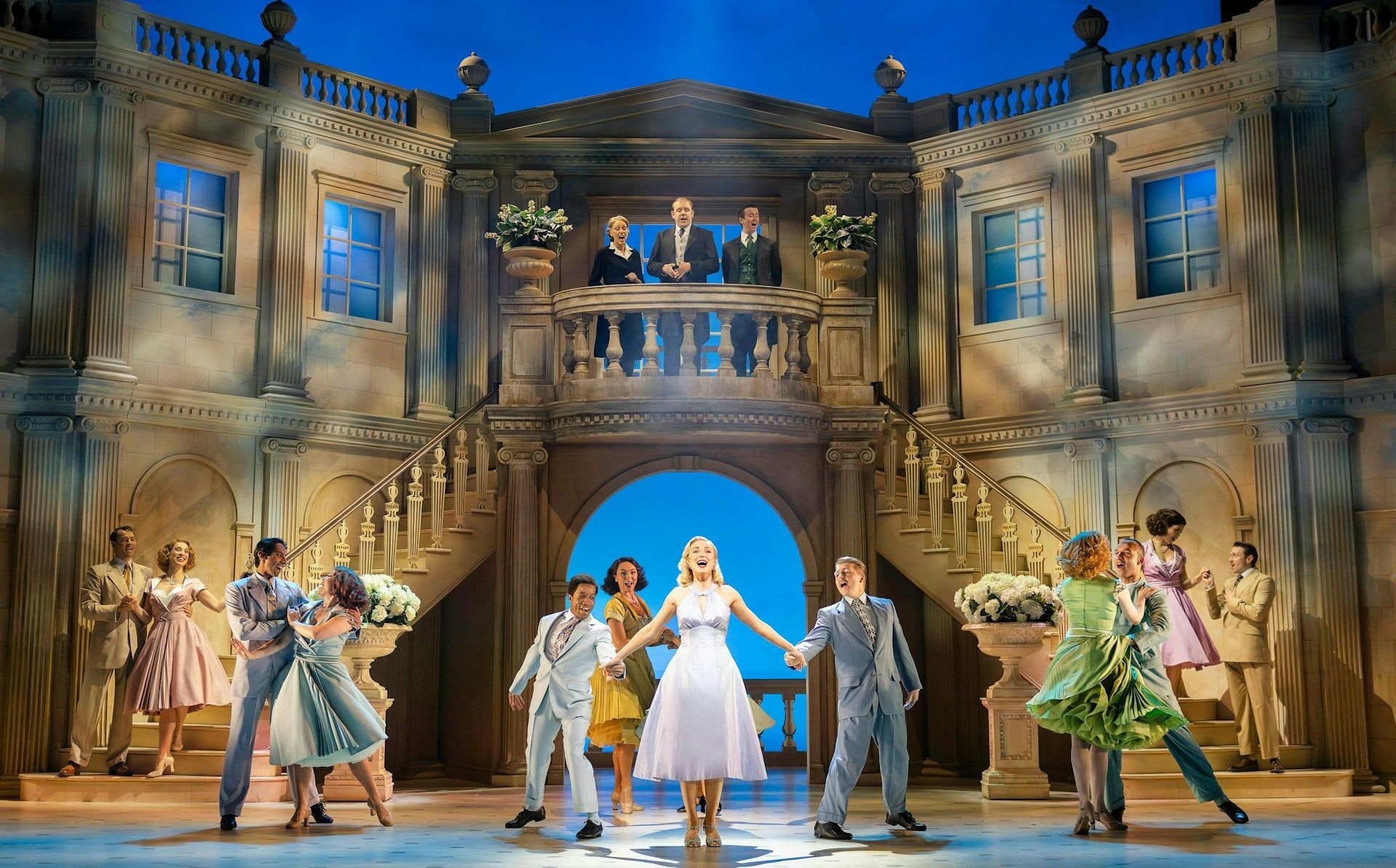 Stage performance of High Society musical in West End theater