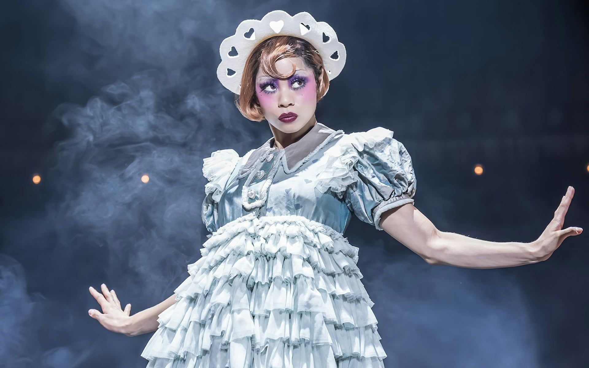 Performer in costume during Cabaret Westend show stage performance