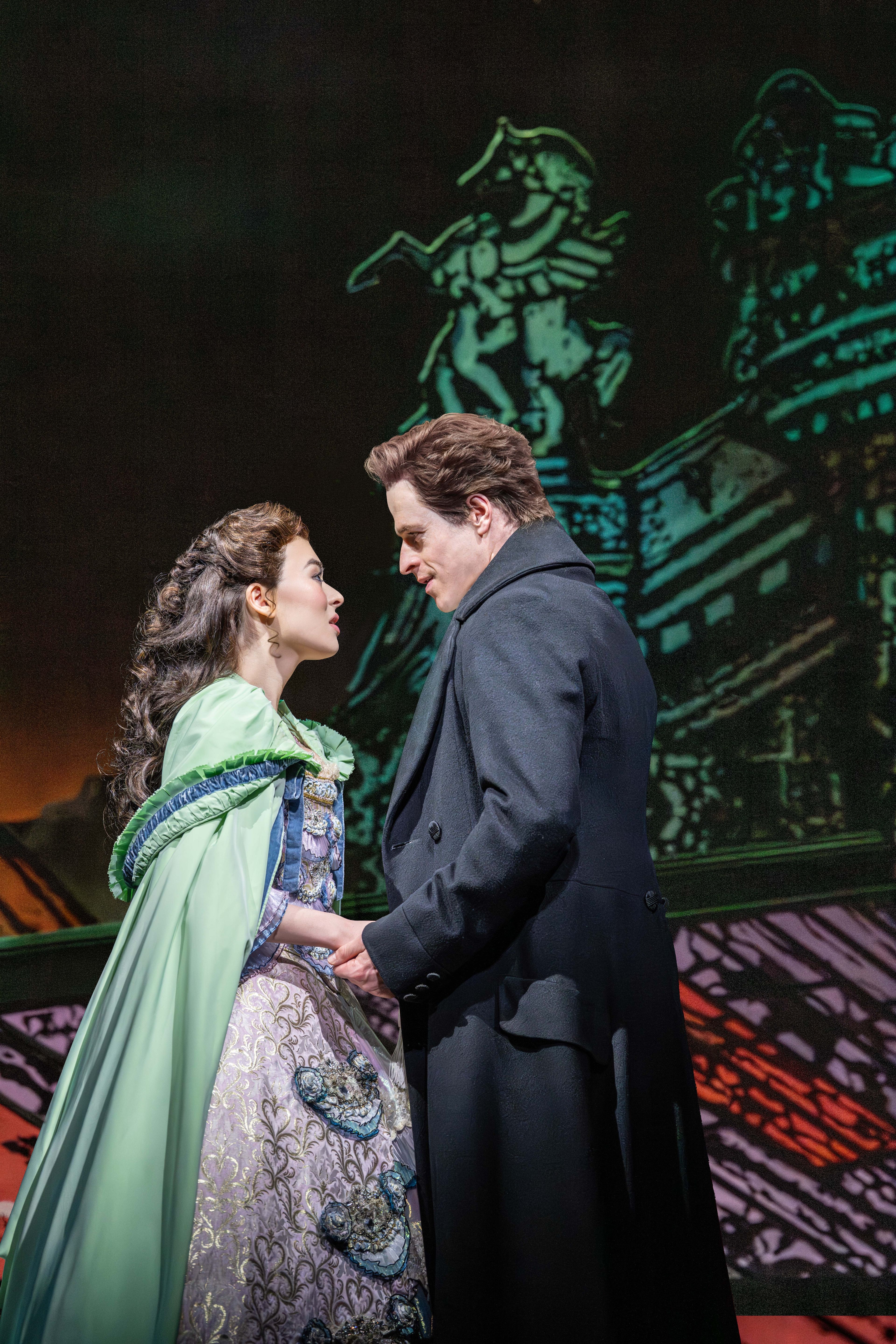 Christine and Raoul embrace during All I Ask of You, The Phantom of the Opera. Photo by Johan Persson