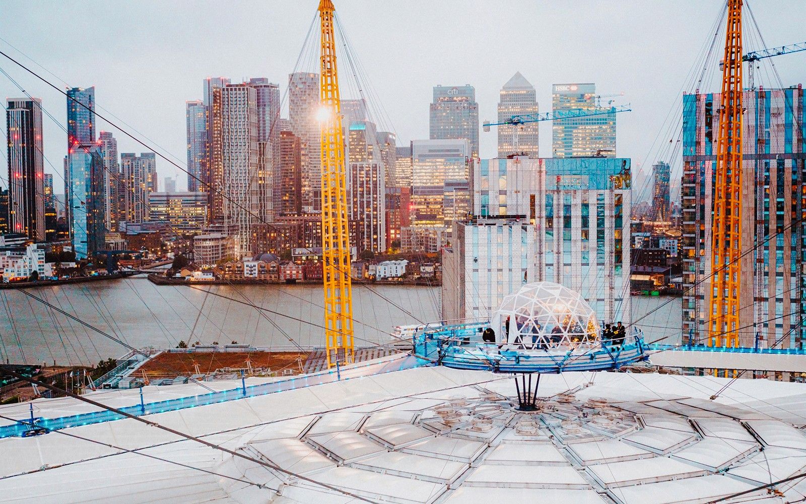 Up at the O2 Snow Globe Experience — mobile