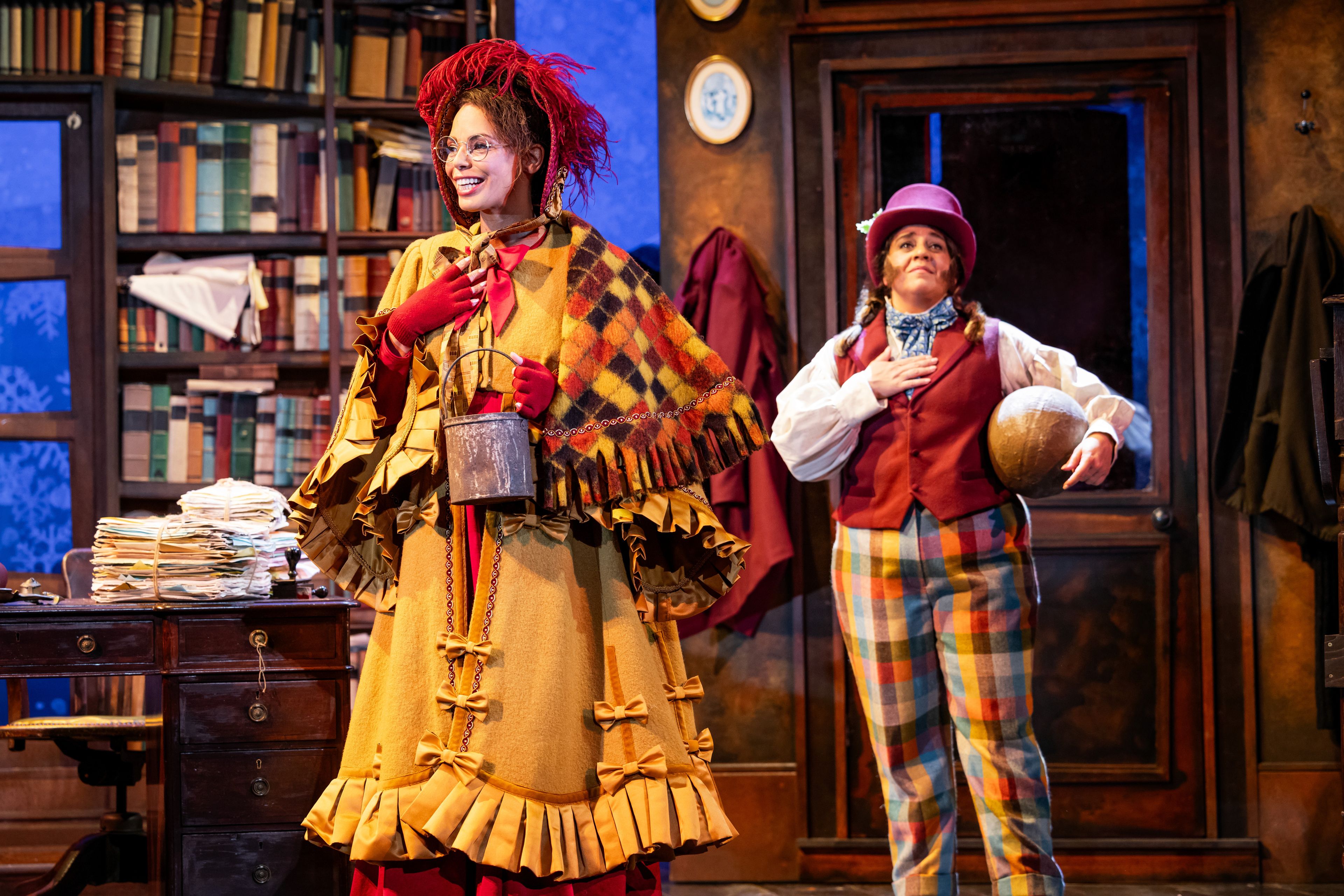 Production photograph from Christmas Carol Goes Wrong