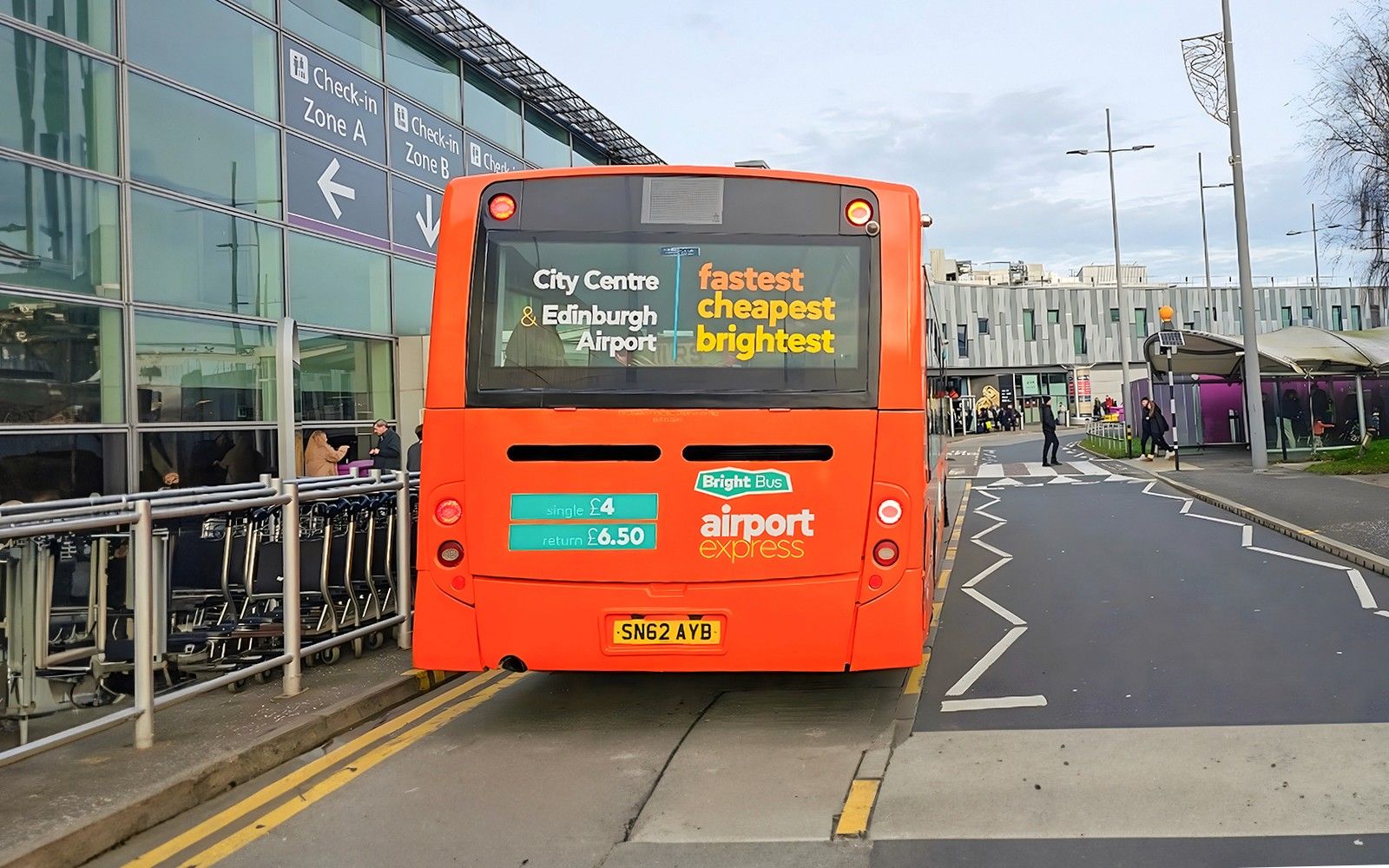 Bus Transfer: Edinburgh Airport to/from Edinburgh City Center by Bright Bus — gallery 2