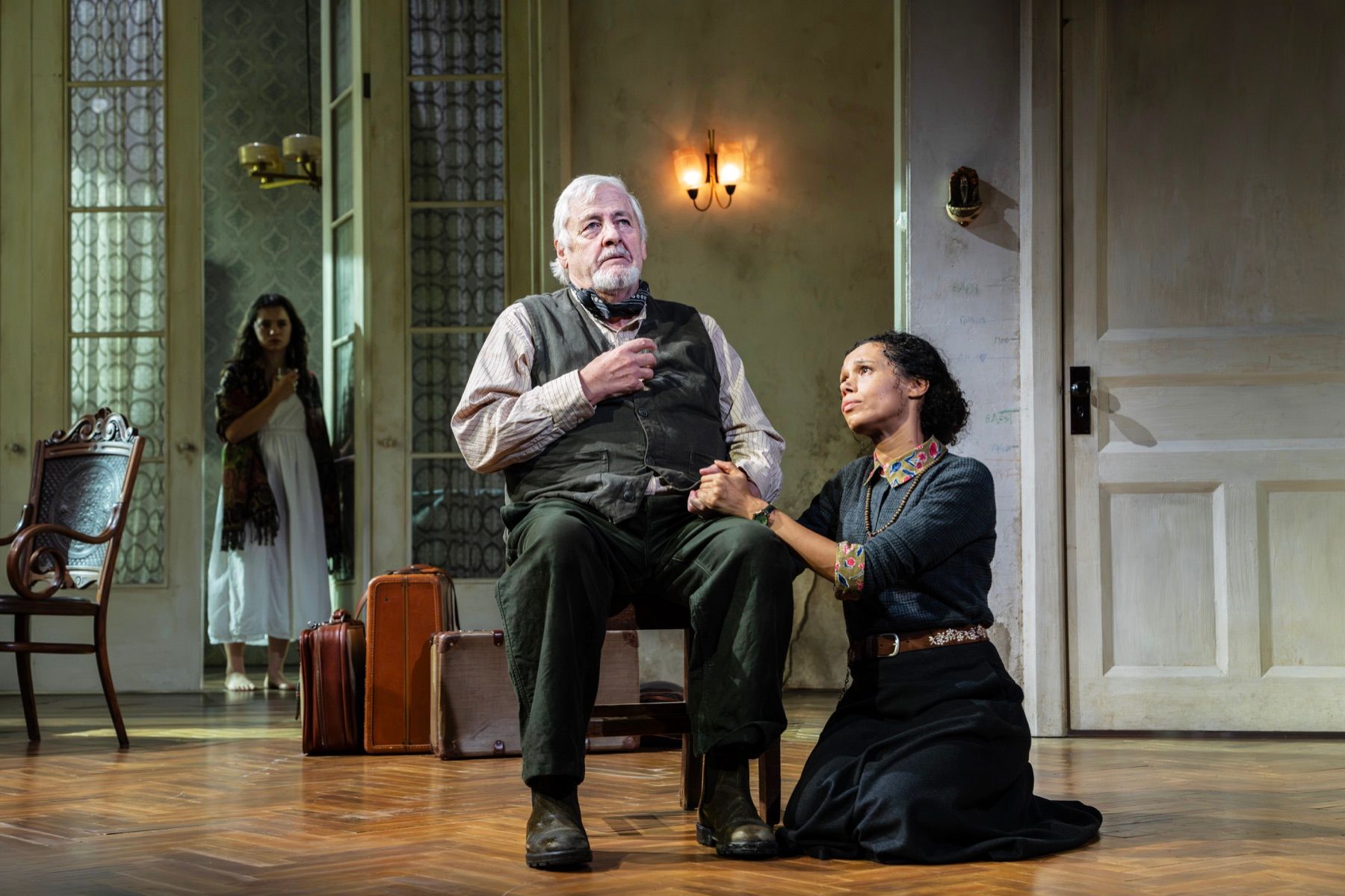 Anastasia Martin, Peter Wight and Vinette Robinson in The Cherry Orchard at the Harold Pinter Theatre (photo: Johan Persson)