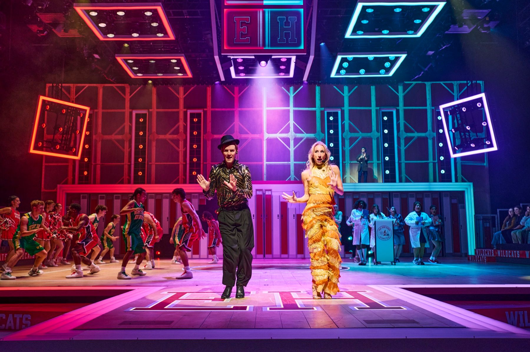 Luke Bayer as Ryan Evans and Caitlin Tipping as Sharpay Evans in High School Musical (photo: Matt Crockett)