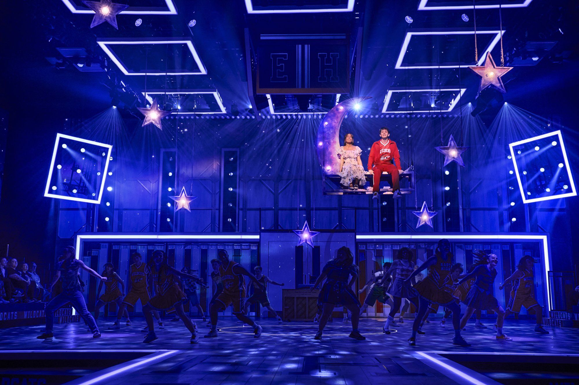 High School Musical — Company Leonor Correia Tobias Turley (photo: Matt Crockett)