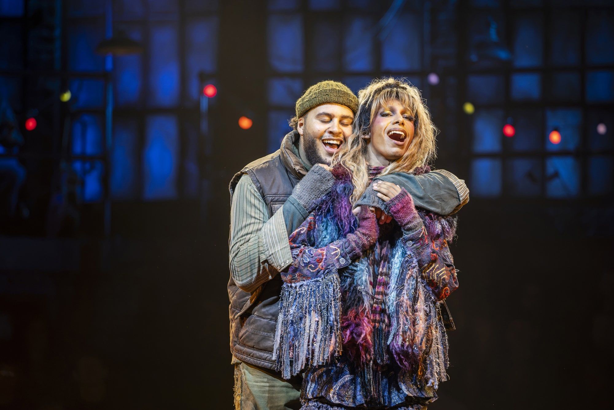 Billy Nevers (Collins) and Jeevan Braich (Angel) in RENT at the Tom Stoppard Theatre. Photo: Pamela Raith