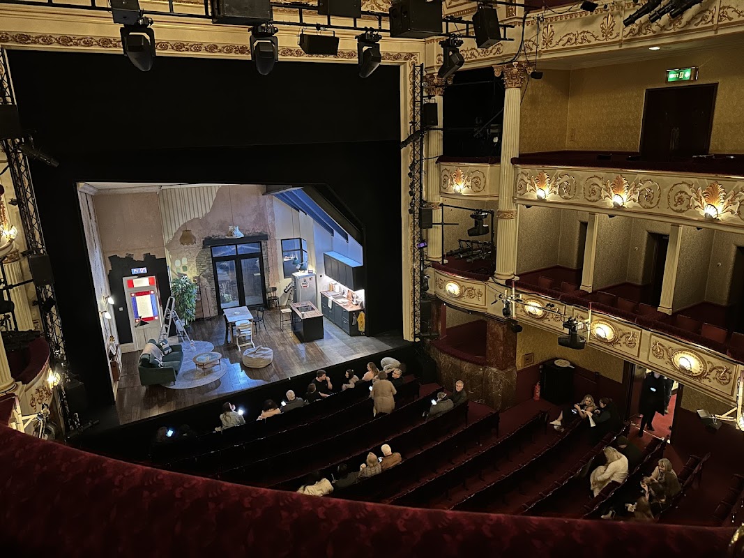Hadestown stage production and set design in Londons West End