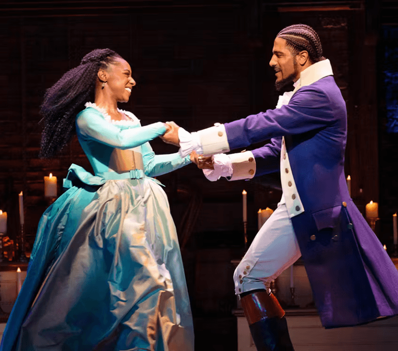 Behind the scenes look at Hamilton production design and theatrical staging
