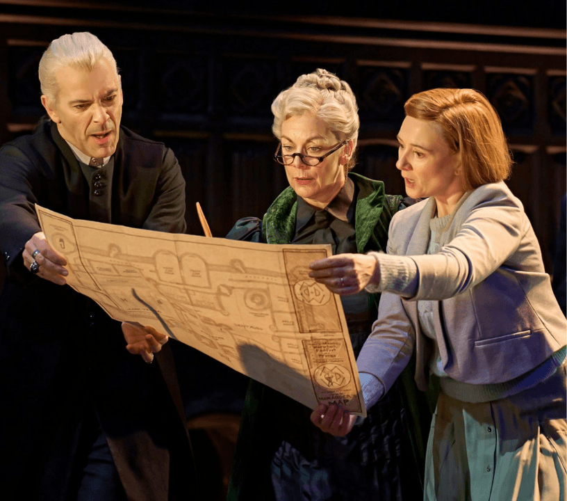 Harry Potter and the Cursed Child ensemble cast performing a showstopping musical number