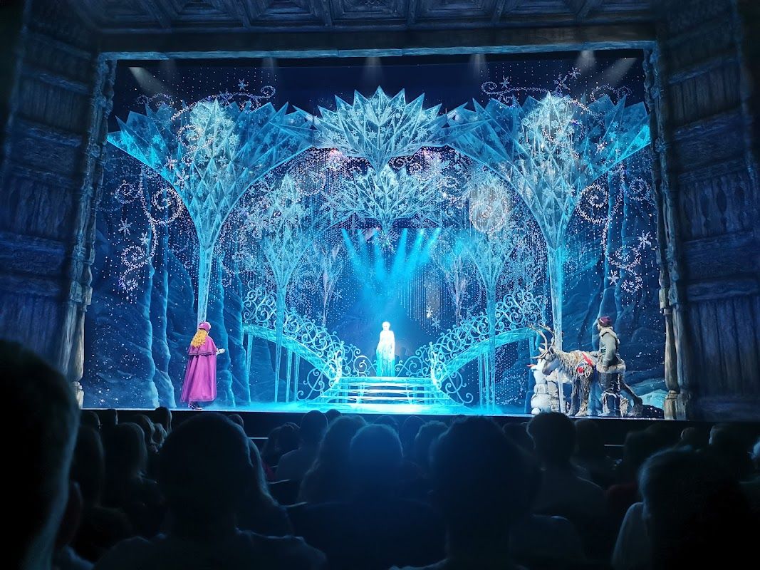 Hercules The Musical audience view showing the theatrical staging and lighting