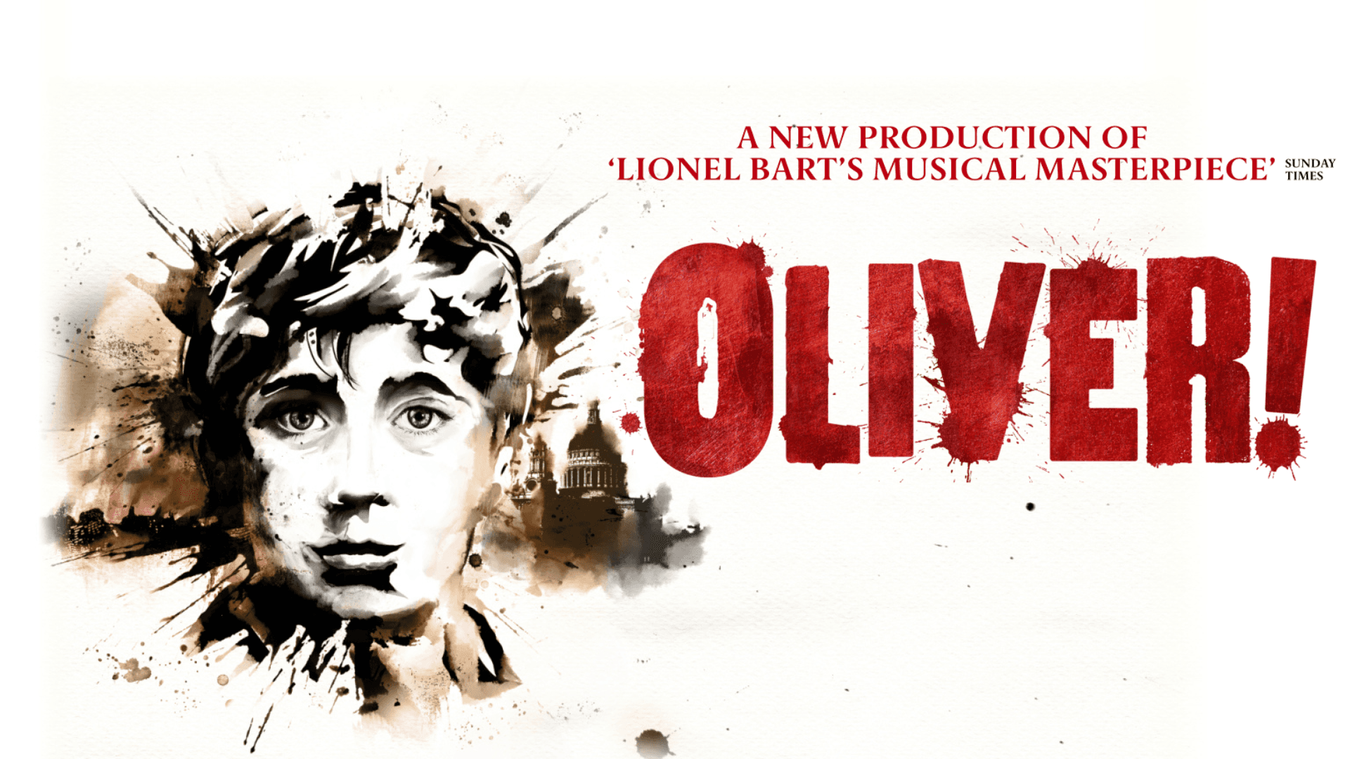 Oliver! musical theatre cast in costume during a live performance in London