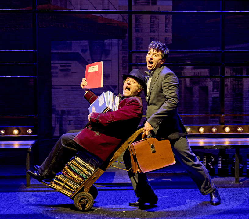 Stage set and lighting for The Producers at its London West End theatre