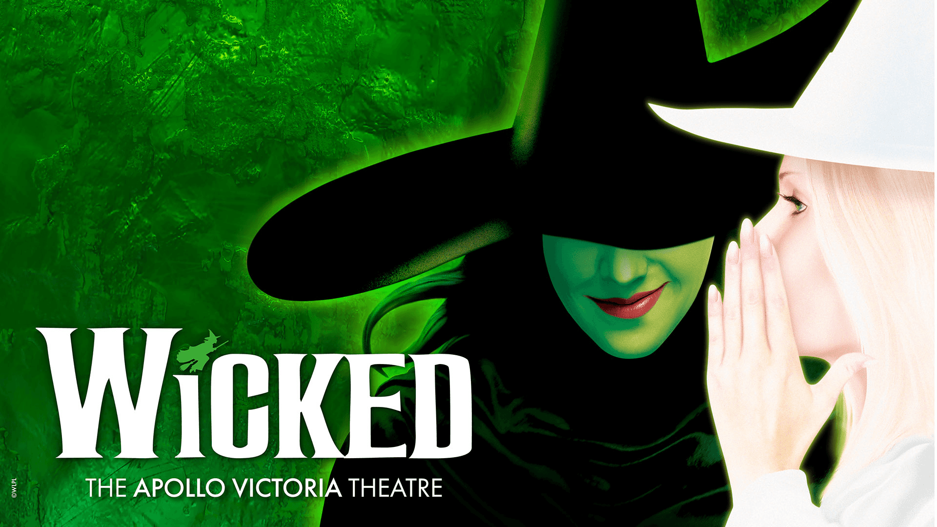 Wicked musical theatre cast in costume during a live performance in London