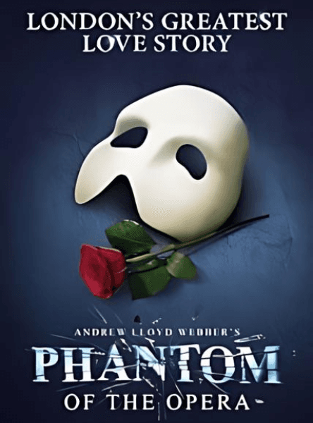 Book tickets to witness Andrew Lloyd Webber's legendary musical, "The Phantom of the Opera," live at Her Majesty's Theatre.
